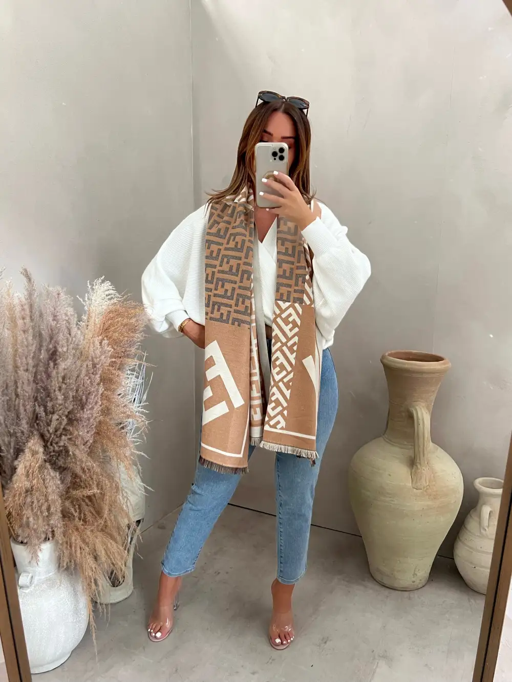 FARHA  LUXURY CAMEL SCARF