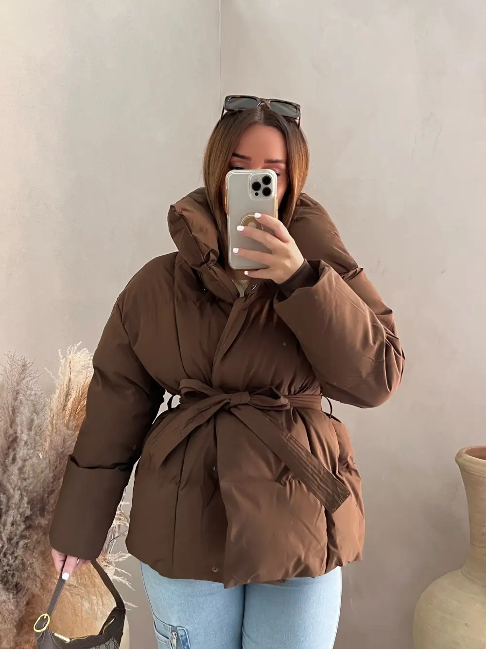 JANICE CHOCOLATE PUFFER JACKET