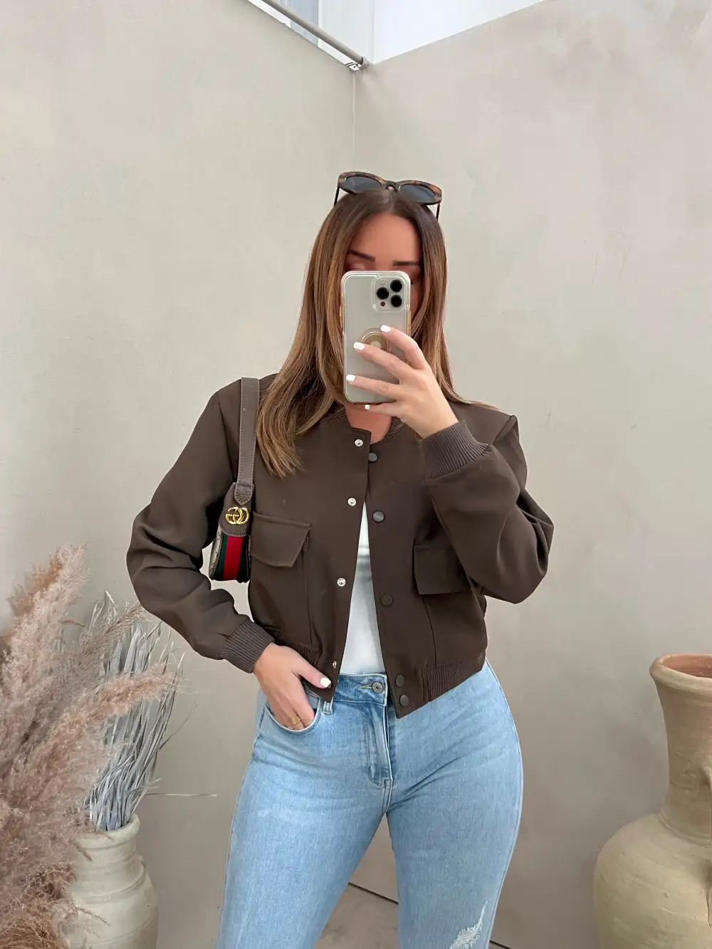 STELLA CHOCOLATE BOMBER JACKET